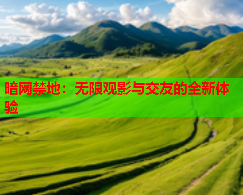 暗网禁地：无限观影与交友的全新体验